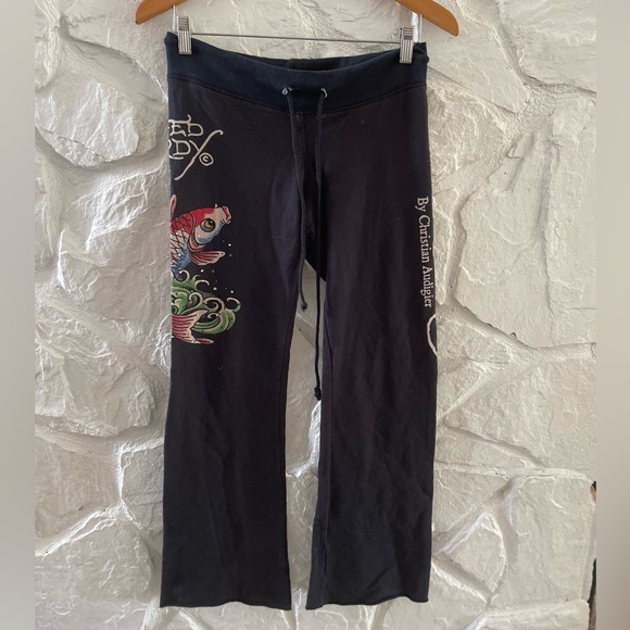 Ed Hardy Pants Ed Hardy By Christian Audigier Black Fish Lounge